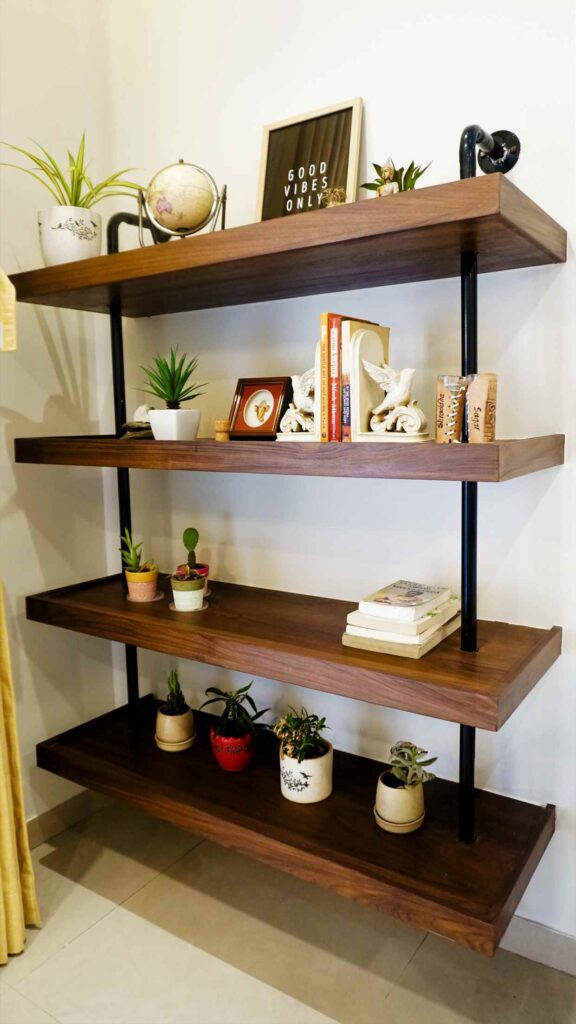industrial shelf decor