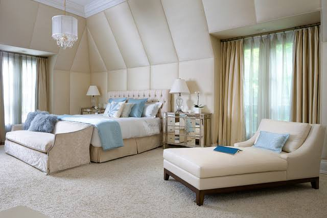 fabric as wall panelling