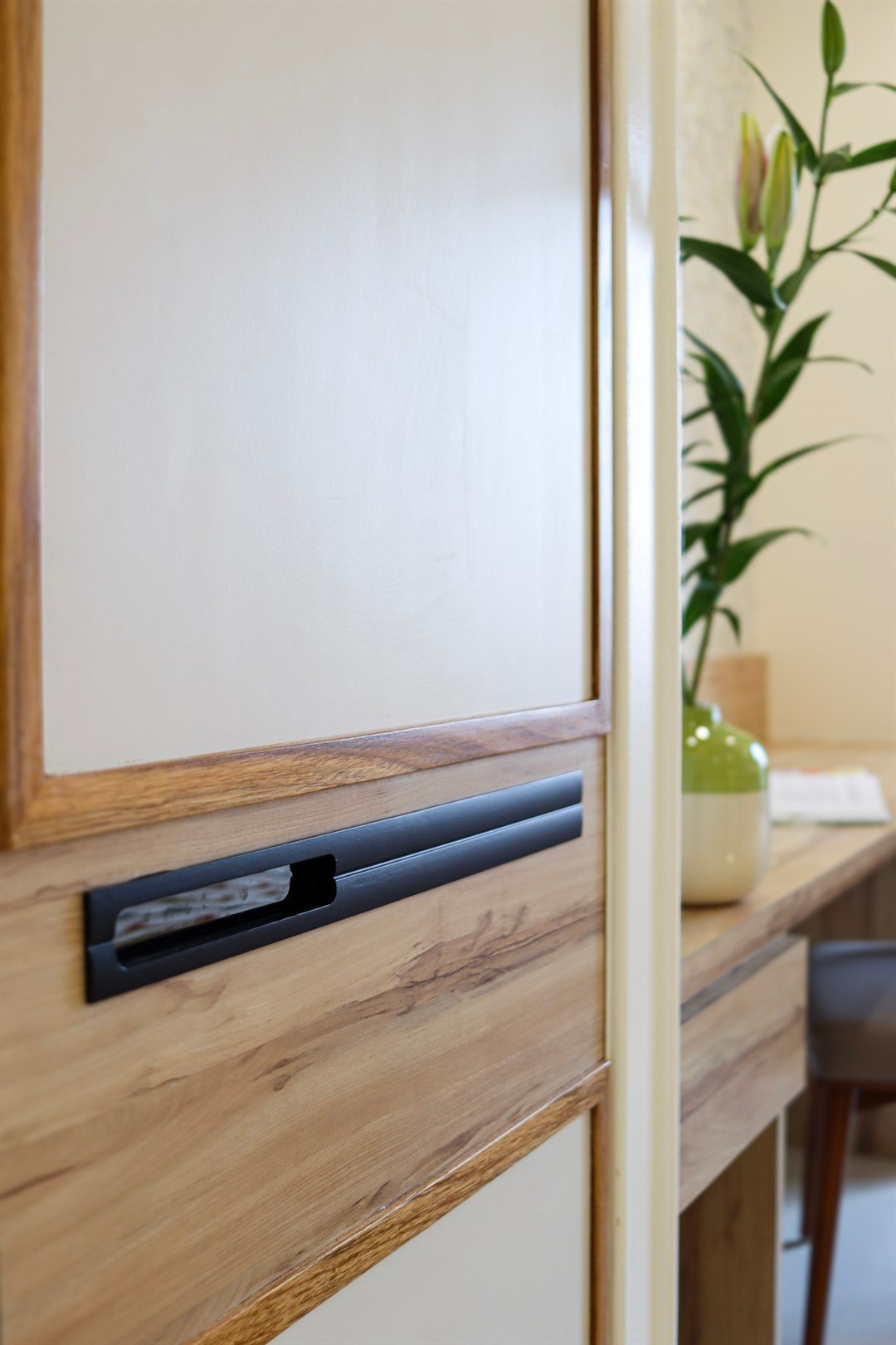 a close up of a drawer